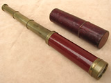 Late 18th century 3 draw marine pocket telescope signed Dollond London.